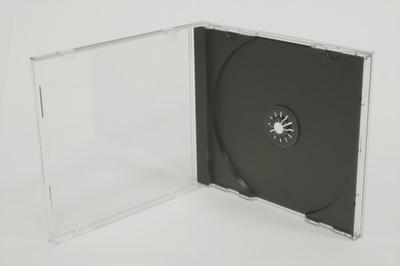 CD-Box mit schwarzem Tray
